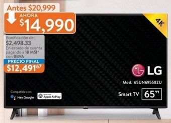 Walmart LG Smart TV 65" oferta