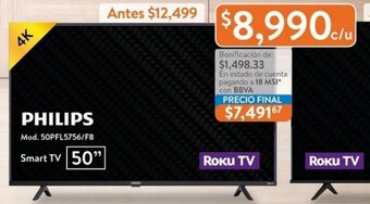 Walmart Philips Smart TV 50" oferta