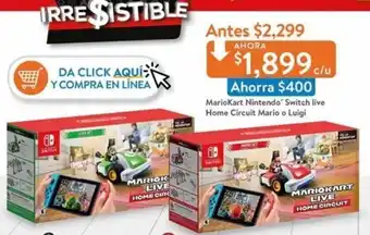 Walmart MarioKart Nintendo Switch live Home Circuit Mario o Luigi oferta