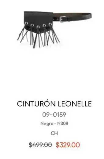 André Badi Cinturón Leonelle Negro CH oferta