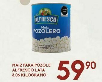 Alsuper Maiz pozole alfresco lata 3.06kg oferta