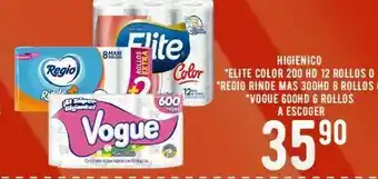 Papel higiénico elite / regio / vogue