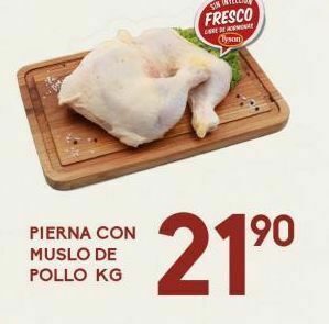 Alsuper Pierna con muslo de pollo kg oferta