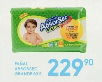 Alsuper Pañales absorsec grande 80`s oferta