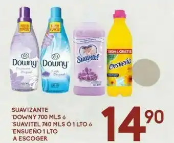 Suavizante de telas downy/suavitel/ensueño