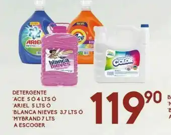 Alsuper Detergente ace/ariel/blanca nieves/mybrand oferta