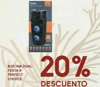 Alsuper Bocinas dual festa 4" perfect choice -20% oferta