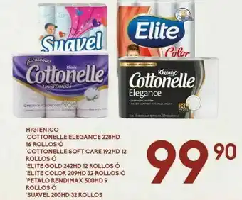 Papel higiénico cottonelle/suavel/elite