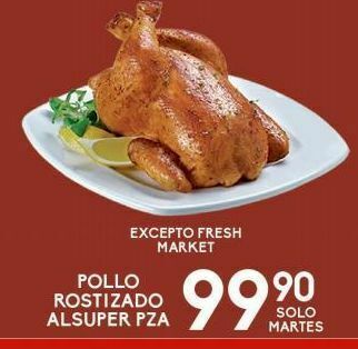 Alsuper Pollo rostizado alsuper pza oferta