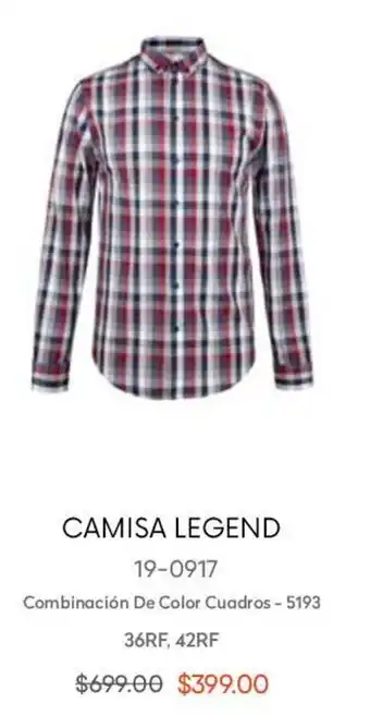 Camisa Legend 19-0917 36RF, 42RF