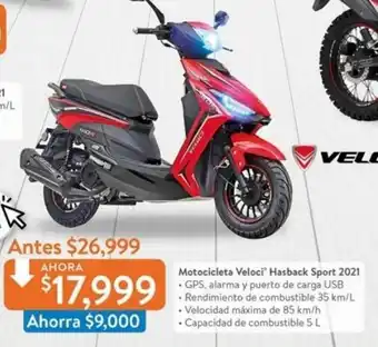 Walmart Motocicleta Veloci Hasback Sport 2021 oferta