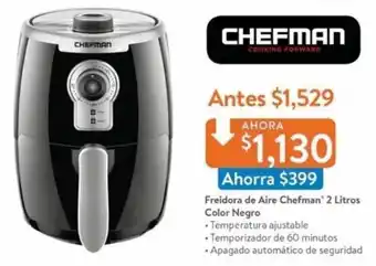 Freidora de Aire Chefman 2 Litros Color Negro