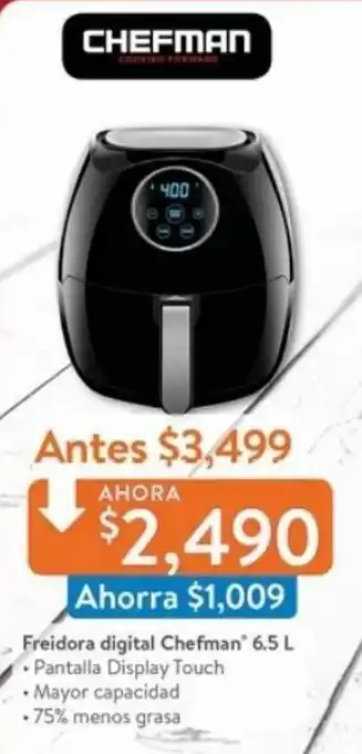 Walmart Freidora digital Chefman 6.5L oferta