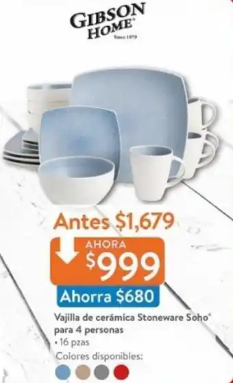 Vajilla de cerámica Stoneware Soho para 4 personas
