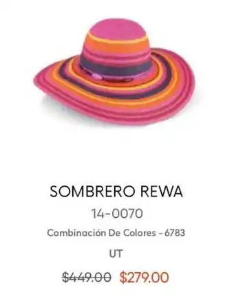 Sombrero Rewa Combinación de Colores UT