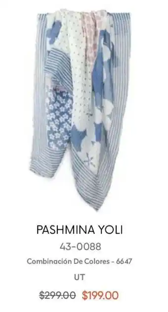 Pashmina Yoli Combinación de Colores UT
