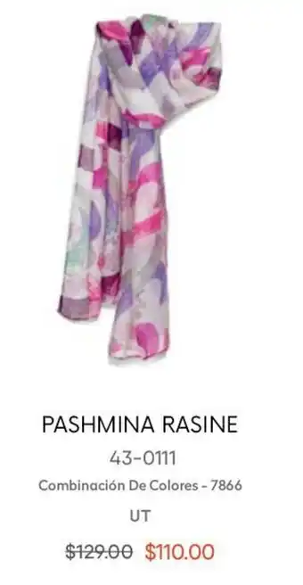 André Badi Pashmina Rasine Combinación de Colores UT oferta
