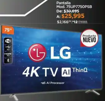 Chedraui LG 4K TV AI ThinQ oferta