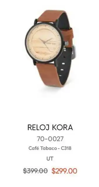 Reloj Kora Café Tabaco UT