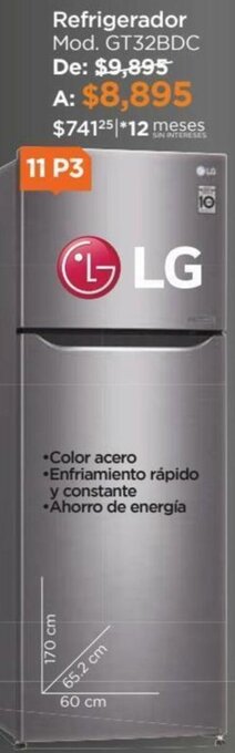 Chedraui LG Refrigerador oferta