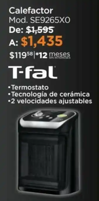 Chedraui T-fal Calefactor oferta