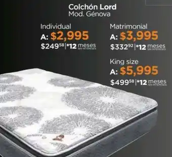 Chedraui Colchón Lord King Size oferta