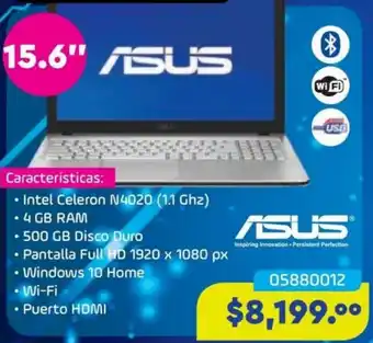 Asus Laptop 15.6" Intel Celeron N4020