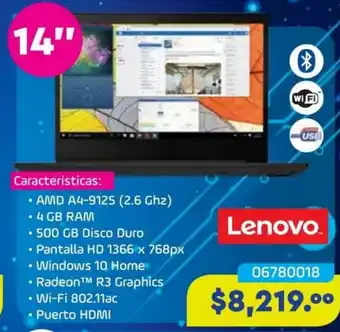 Lenovo Laptop 14" AMD A4-9125