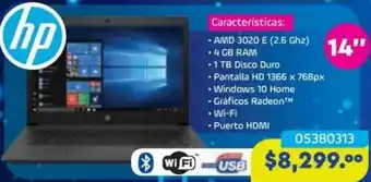 Tony Super Papelerías HP Laptop 14" AMD 3020 E oferta