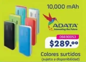 Tony Super Papelerías ADATA Colores Surtidos 10,000 mAh oferta