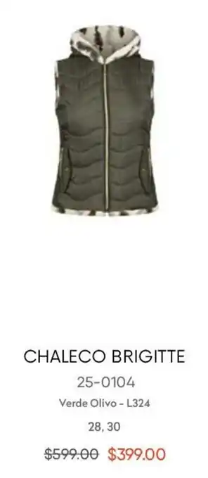 Chaleco Brigitte Verde Olivo 28, 30