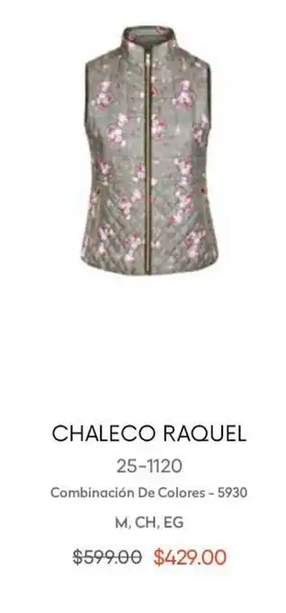 André Badi Chaleco Raquel Combinación de Colores-5930 M, CH, EG oferta
