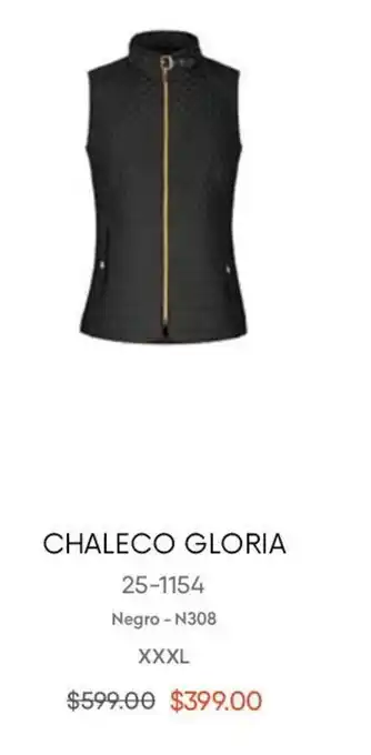 Chaleco Gloria Negro-N308 XXXL