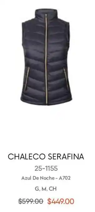 André Badi Chaleco Serafina Azul de Noche-A702 G, M, CH oferta