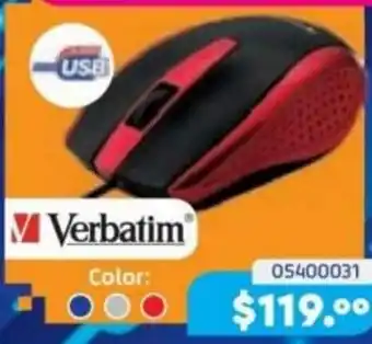 Tony Super Papelerías Verbatim USB Mouse oferta