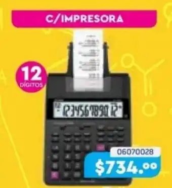 Tony Super Papelerías Casio Calculator c/Impresora 12 Digitos oferta