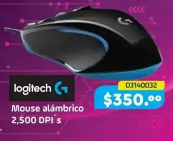 Tony Super Papelerías Logitech Mouse Alámbrico 2,500 DPI's oferta