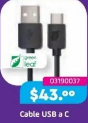 Tony Super Papelerías Cable USB a C oferta