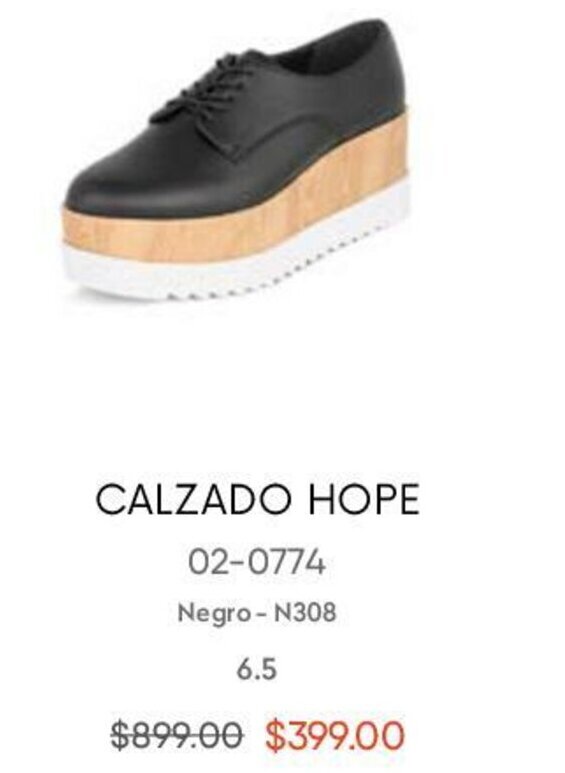 Calzado Hope oferta en André Badi
