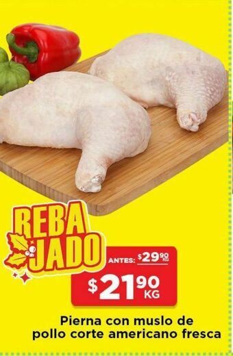 HEB Pierna con muslo de pollo corte americano fres 1 kg oferta