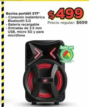 Bodega Aurrerá Bocina portatil stf oferta