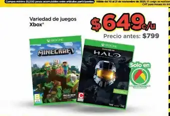 Bodega Aurrerá variedad de juegos xbox oferta