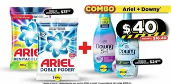 Bodega Aurrerá Detergente ariel + downy oferta