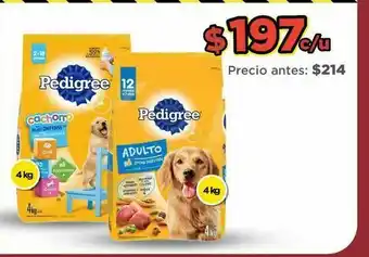Bodega Aurrerá Alimento para perros pedigree oferta