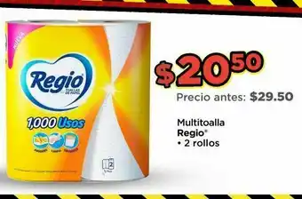 Bodega Aurrerá Multitoallas regio 2 rollos oferta