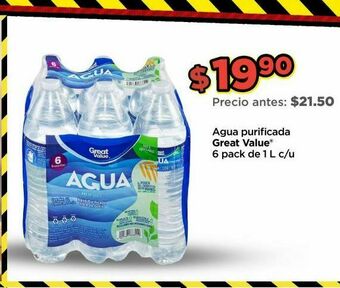 Bodega Aurrerá Agua purificada great value oferta