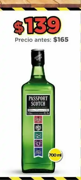 Bodega Aurrerá Passport scotch oferta