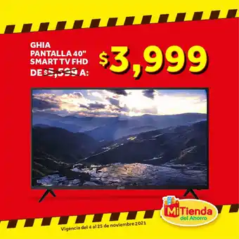Mi Tienda del Ahorro Ghia Pantalla 40" Smart TV FHD oferta