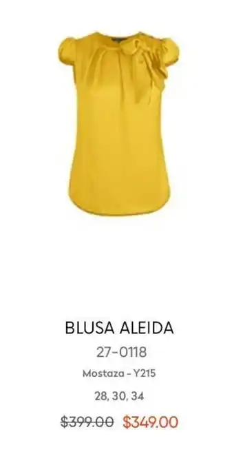 André Badi Blusa Aleida Mostaza 28, 30, 34 oferta