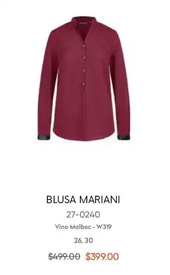 Blusa Mariani Vino Malbec 26, 30